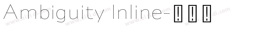 Ambiguity lnline字体转换